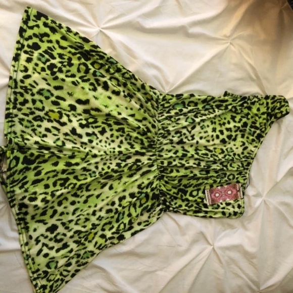 Boohoo One Shoulder Animal Print Romper - Picture 5 of 5